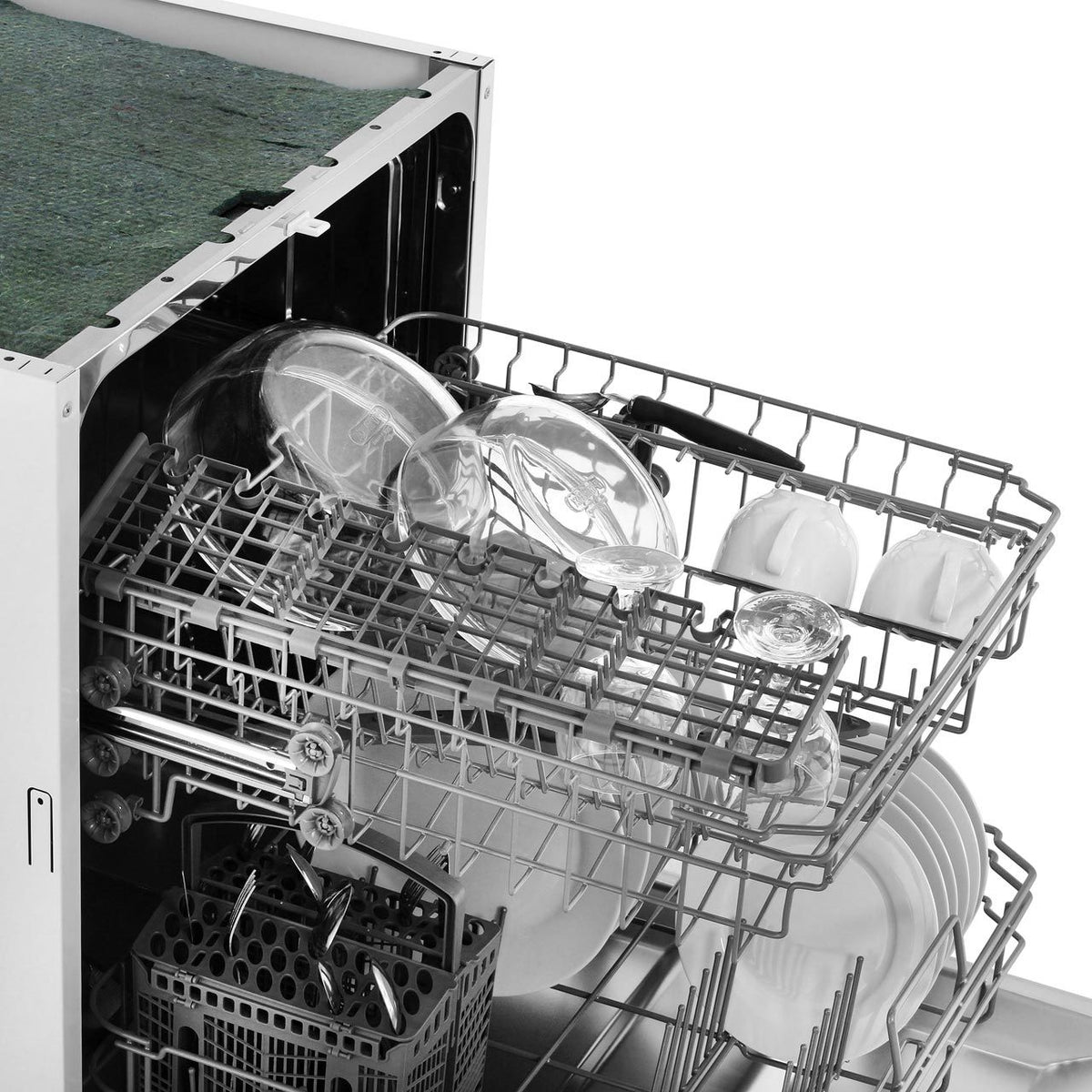 Belling IDW60 Fully Integrated Standard Dishwasher - Stainless Steel Control Panel with Fixed Door Fixing Kit - D Rated