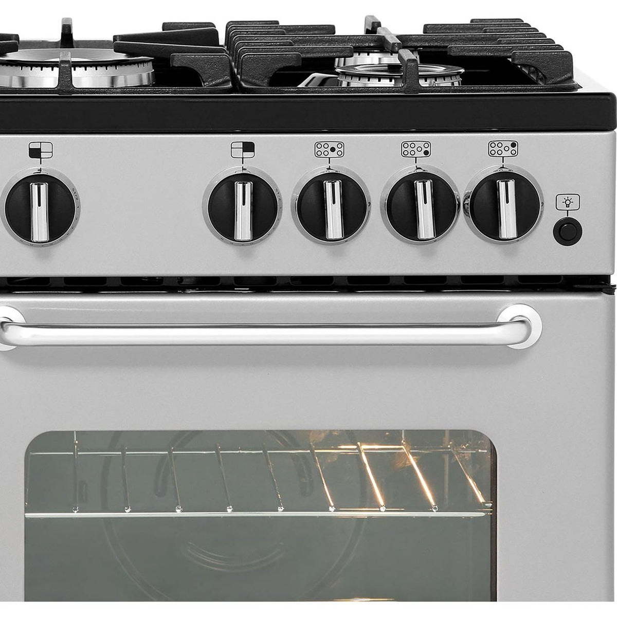 Belling SandringhamX100GLPG 100cm LPG Range Cooker - Silver - A-A Rated