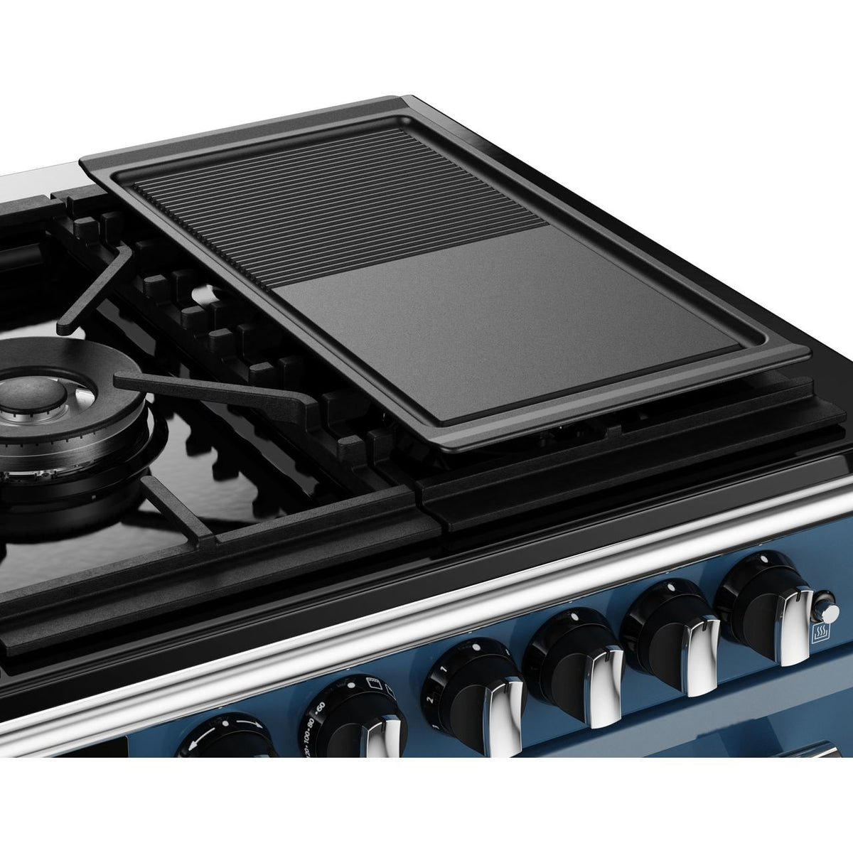 Stoves Richmond Deluxe ST DX RICH D1100DF TBL Dual Fuel Range Cooker - Thunder Blue - A Rated