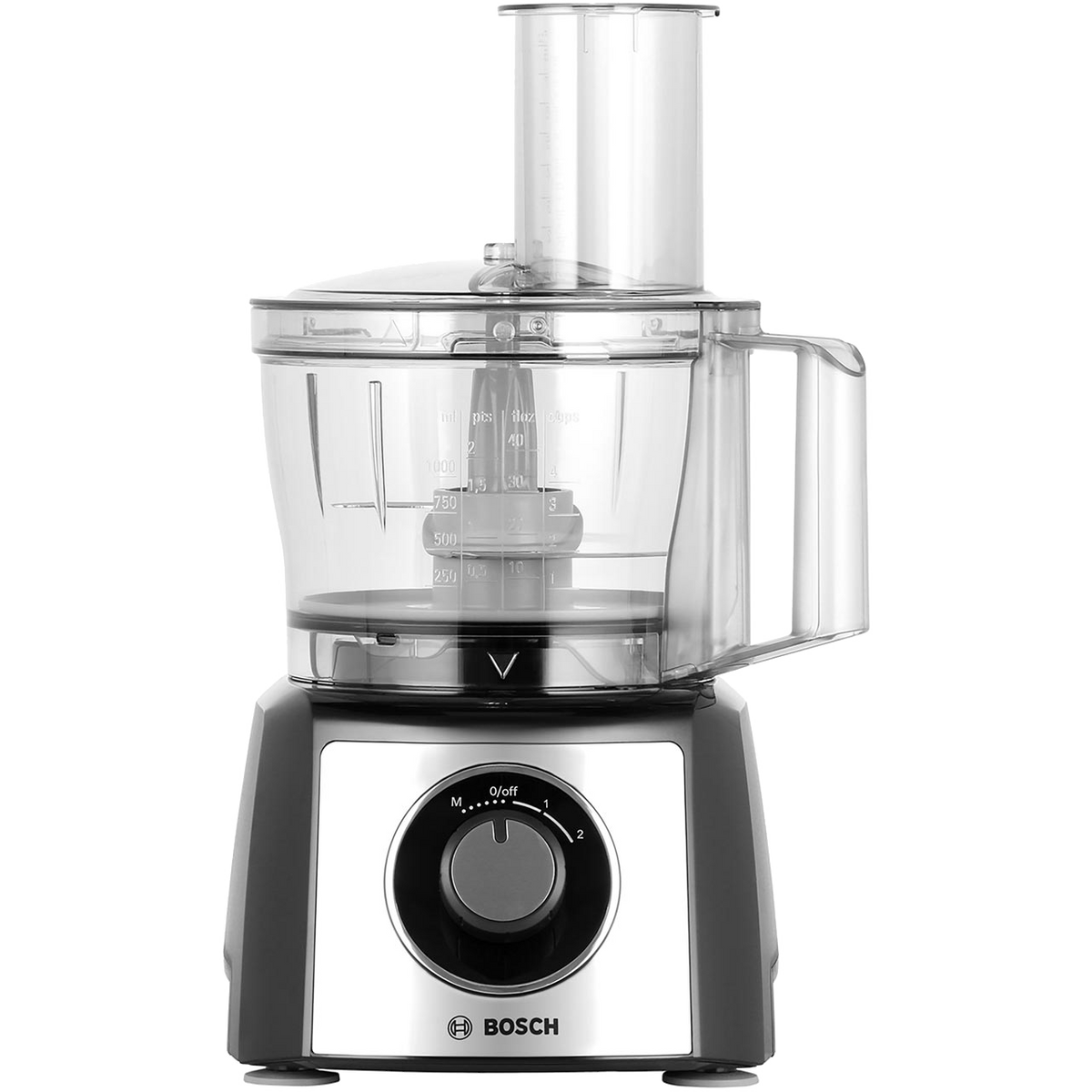 Bosch Compact MCM3501MGB 2.3 Litre Food Processor With 11 Accessories - Stainless Steel