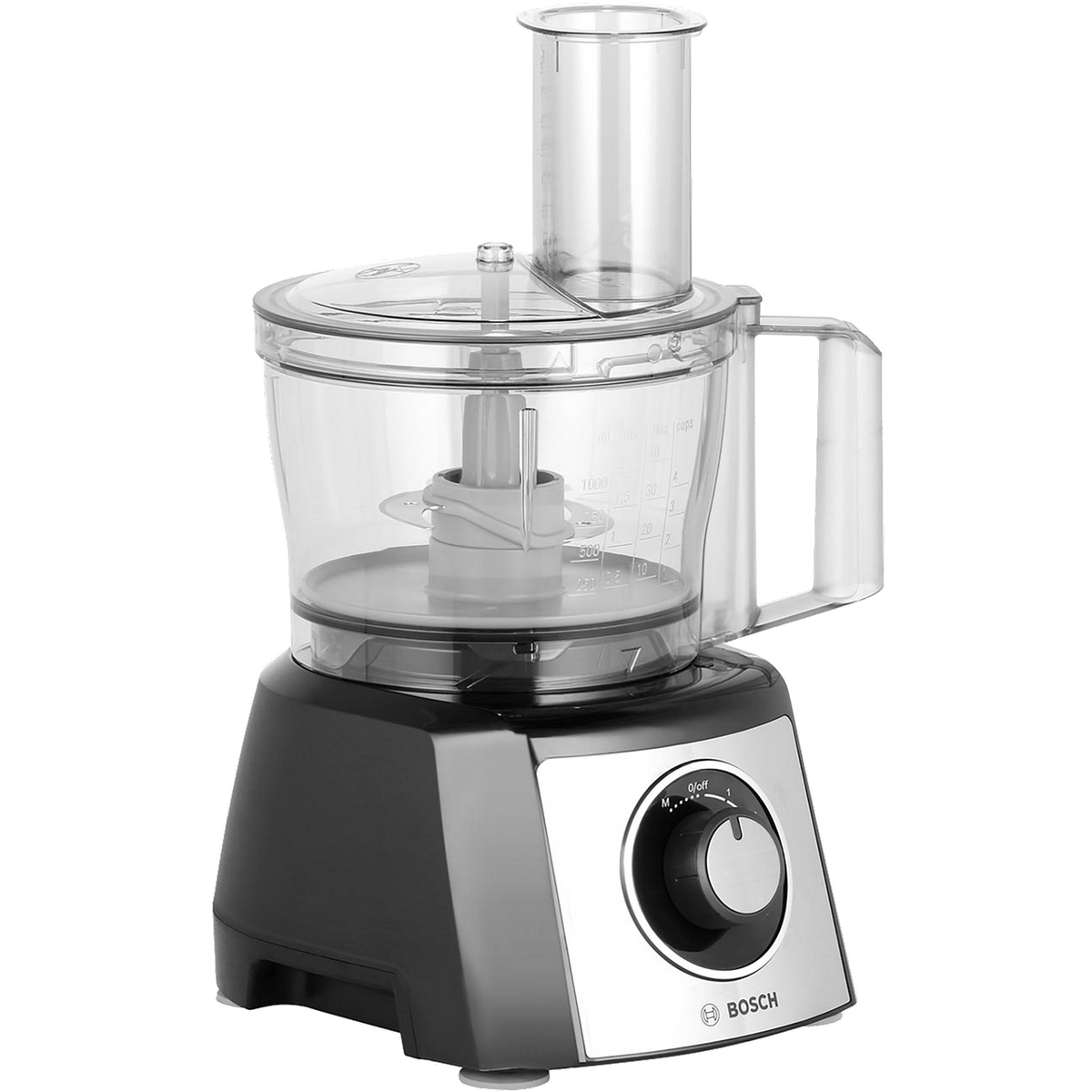 Bosch Compact MCM3501MGB 2.3 Litre Food Processor With 11 Accessories - Stainless Steel