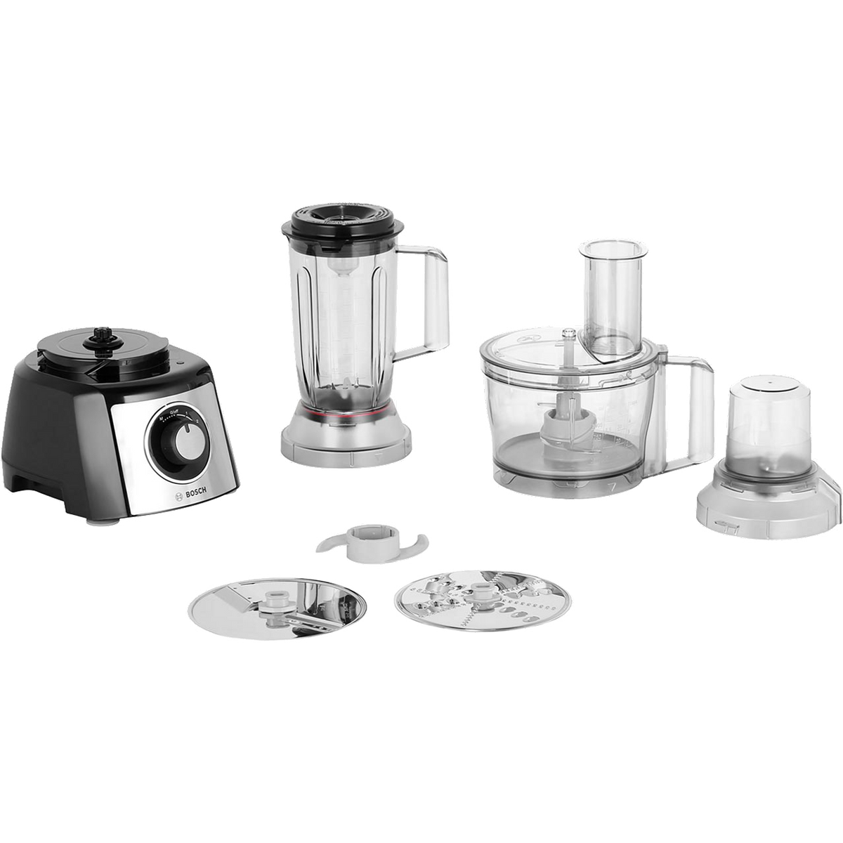 Bosch Compact MCM3501MGB 2.3 Litre Food Processor With 11 Accessories - Stainless Steel