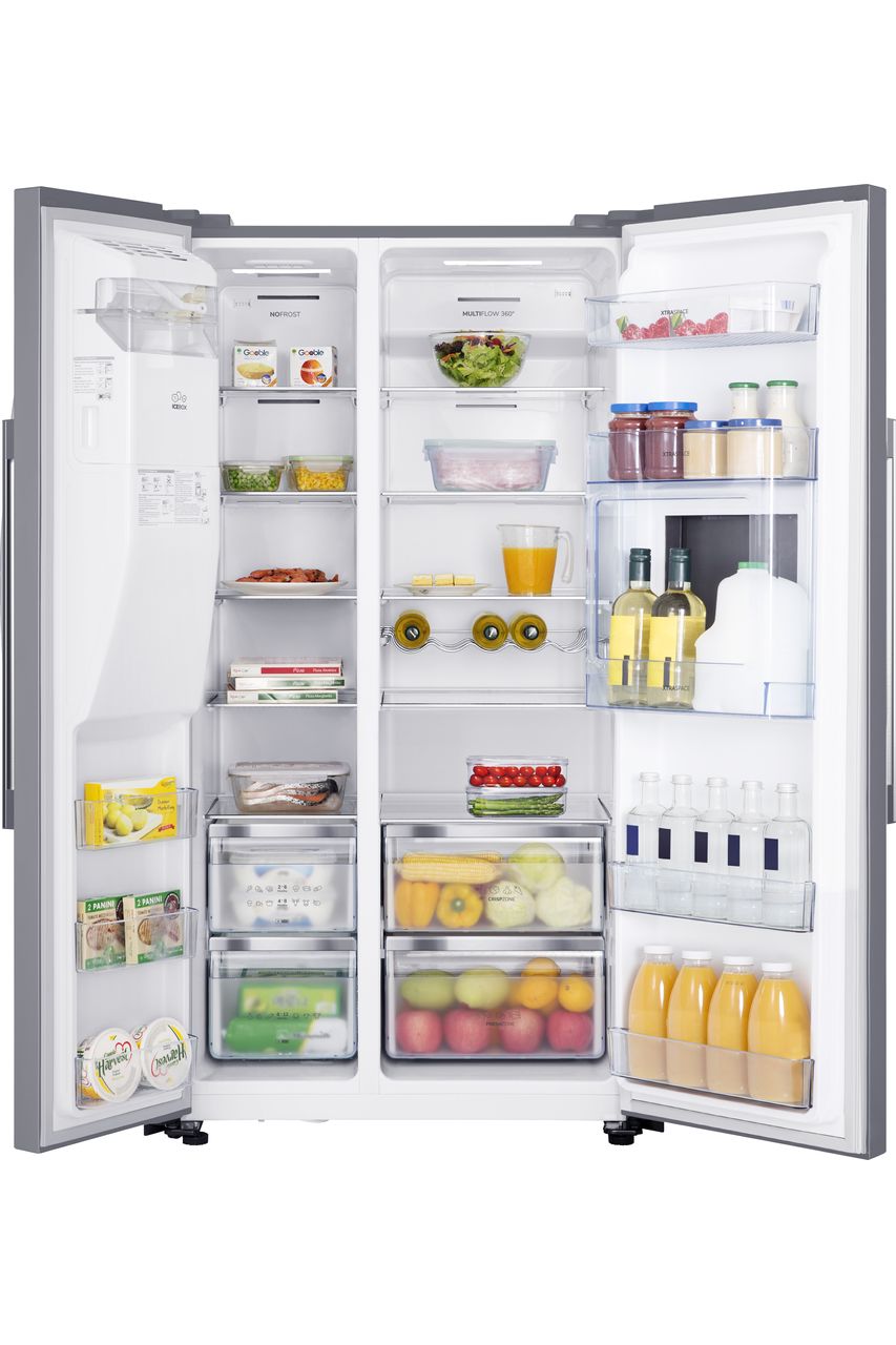 Hisense RS694N4BCE Plumbed Total No Frost American Fridge Freezer - Stainless Steel - E Rated