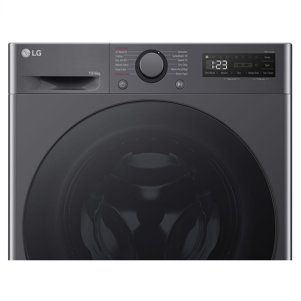 LG TurboWash™360 FWY706GBTN1 10Kg - 6Kg Washer Dryer with 1400 rpm - Slate Grey - D Rated