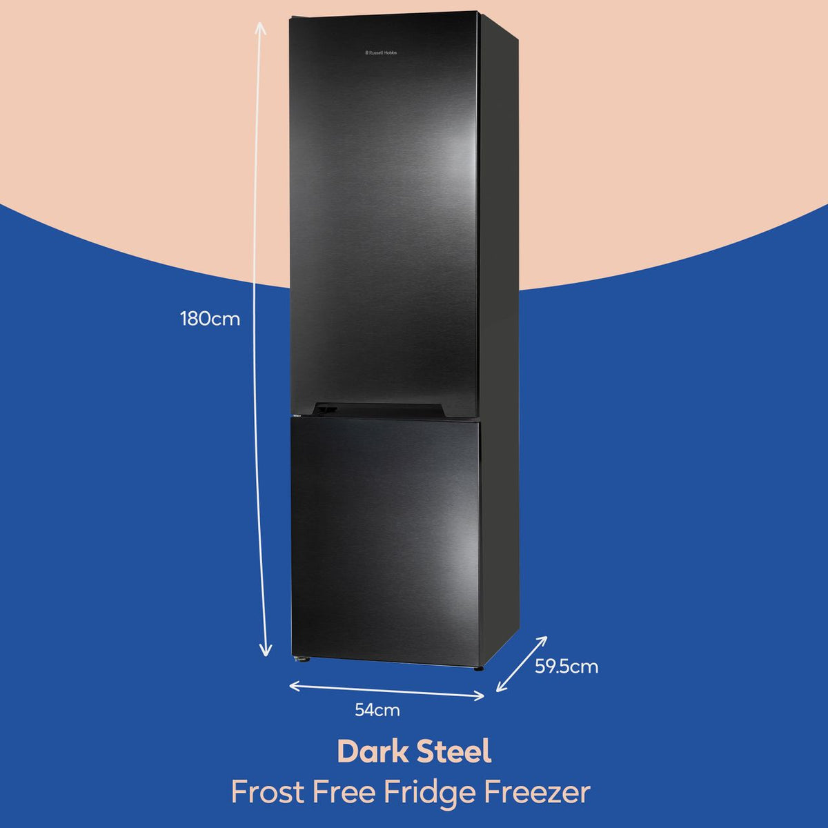 Russell Hobbs RH180FFFF55DS 70-30 Frost Free Fridge Freezer - Dark Steel - F Rated