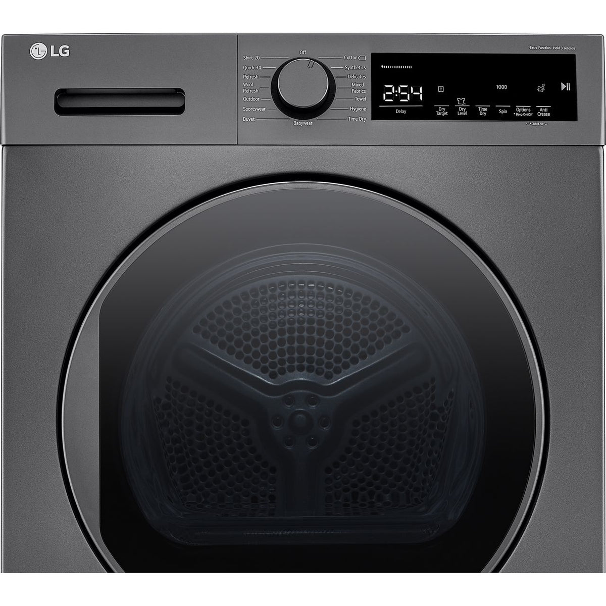 LG FDT208S 8Kg Heat Pump Tumble Dryer - Dark Silver - A++ Rated