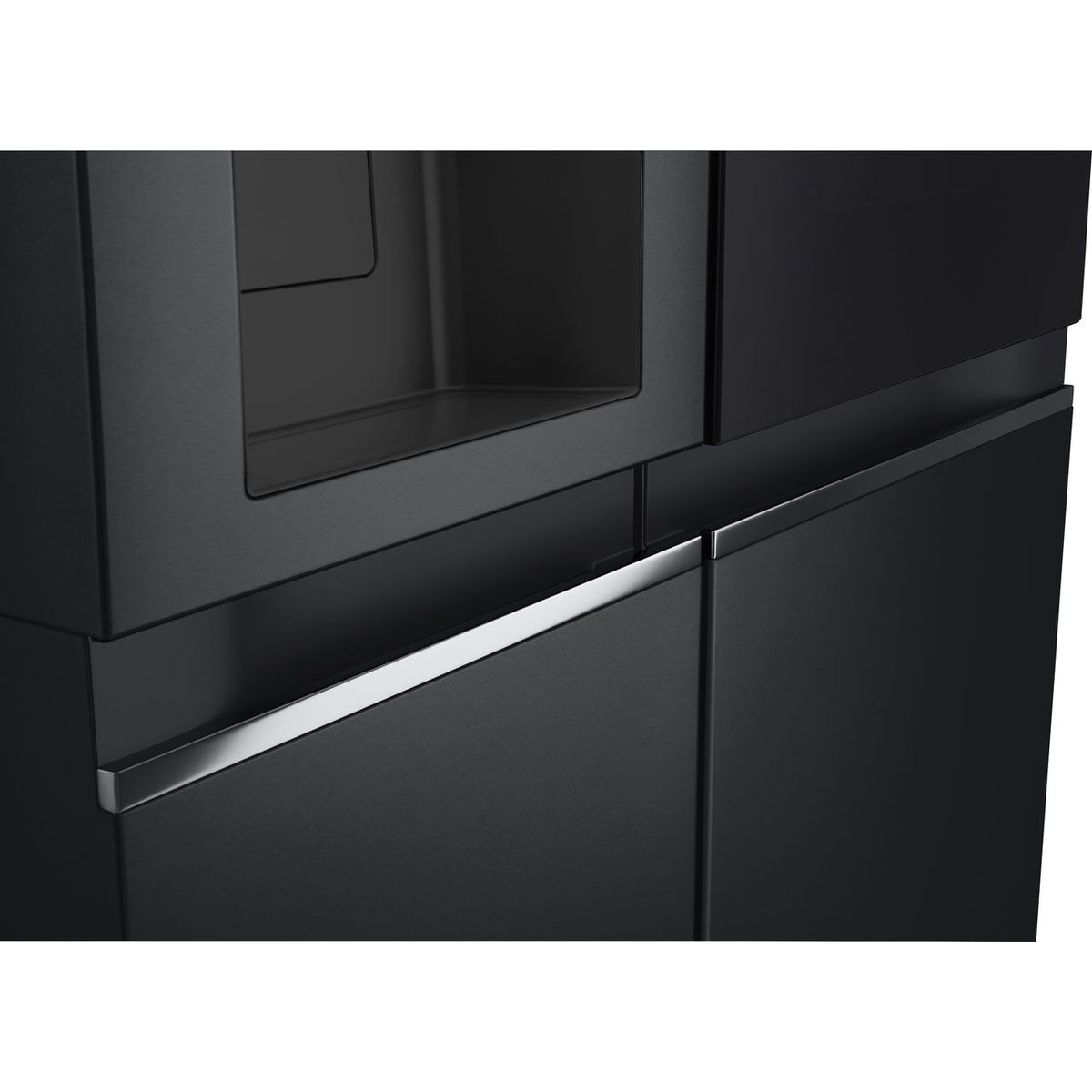 LG InstaView™ GSGV81EPLD Wifi Connected Non-Plumbed Frost Free American Fridge Freezer - Matte Black - D Rated