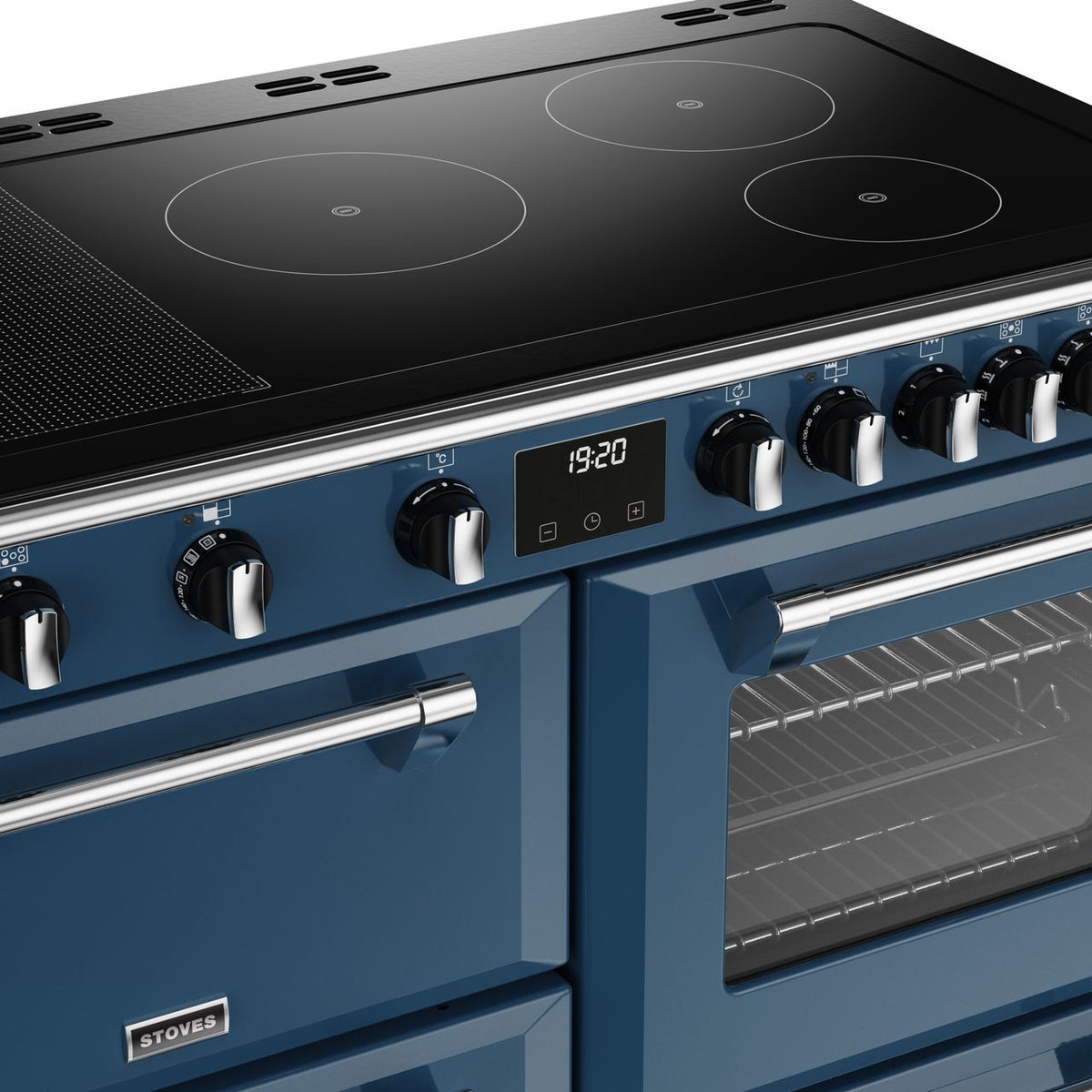 Stoves Richmond Deluxe ST DX RICH D1100Ei RTY TBL Electric Range Cooker with Induction Hob - Thunder Blue - A Rated