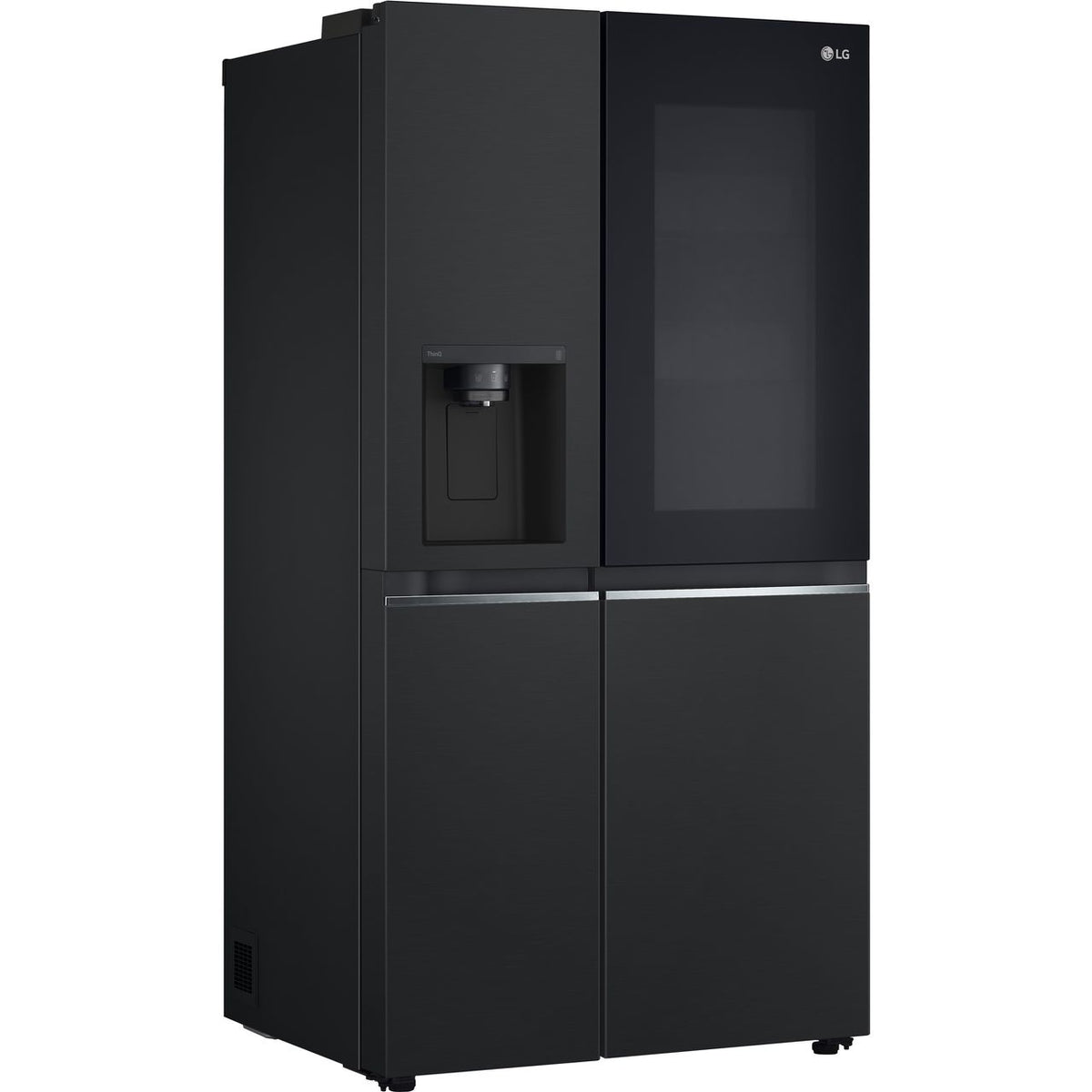 LG InstaView™ GSGV81EPLD Wifi Connected Non-Plumbed Frost Free American Fridge Freezer - Matte Black - D Rated