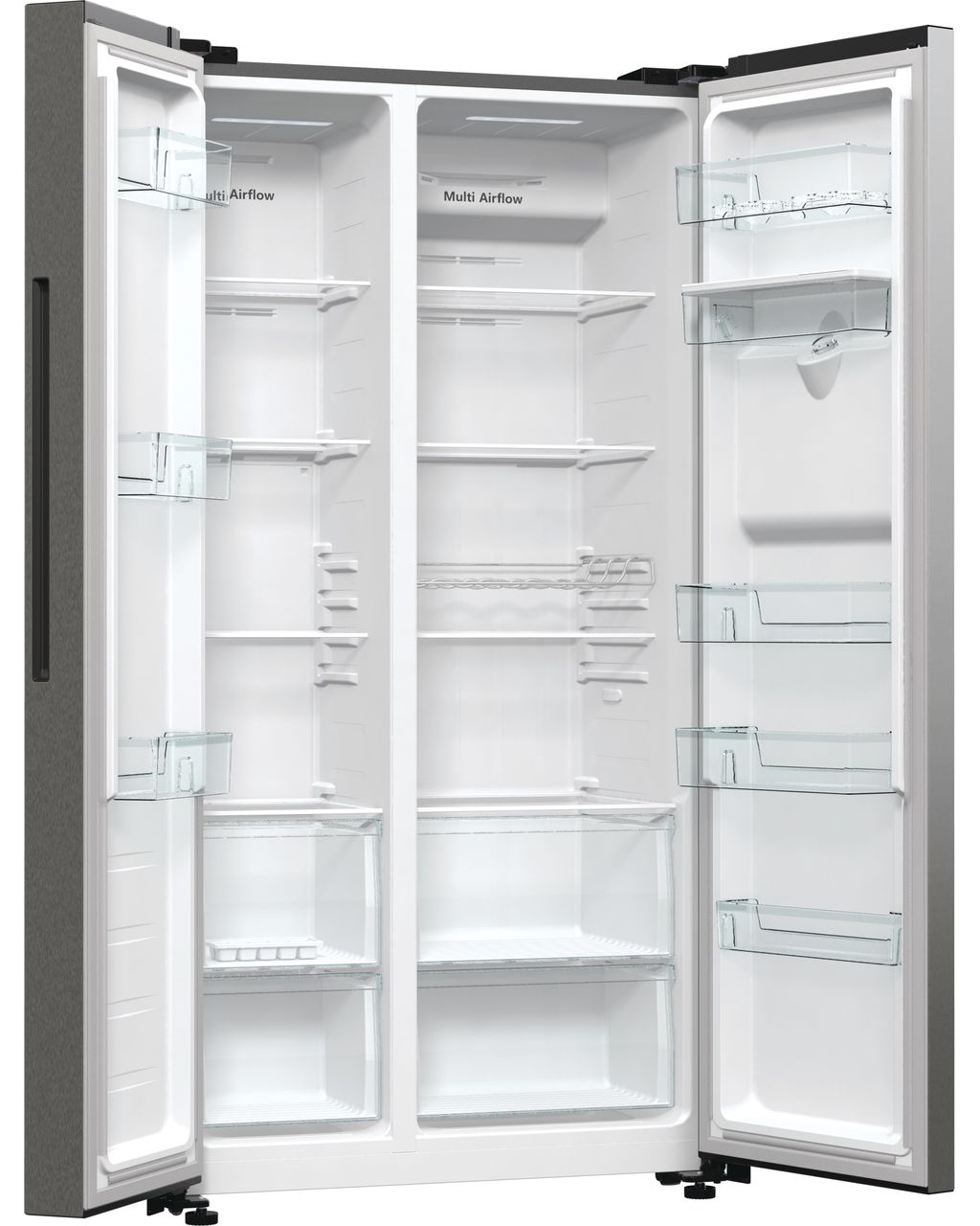 Fridgemaster MS91547DFE Non-Plumbed Total No Frost American Fridge Freezer - Silver - E Rated