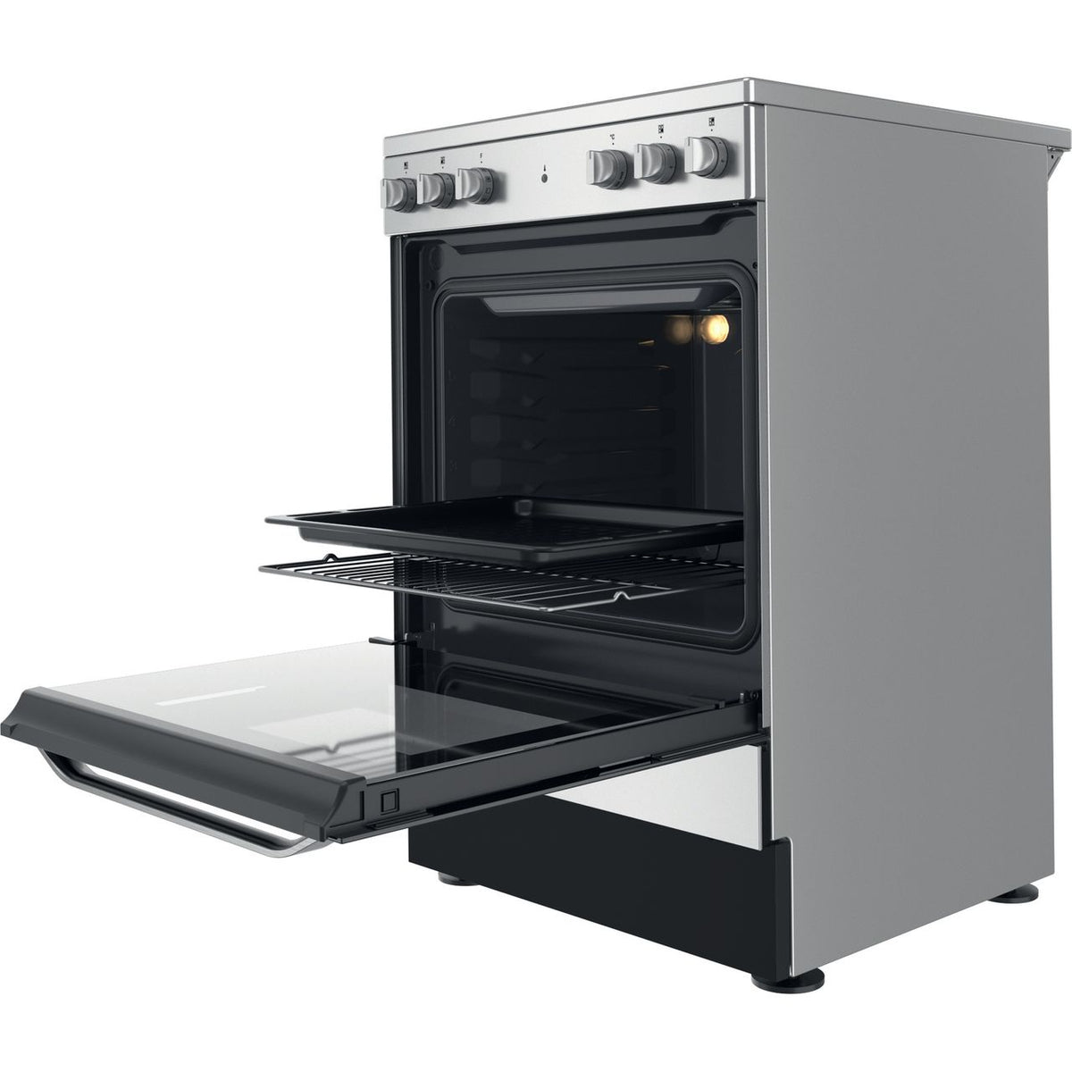 Hotpoint HS67V5KHX-UK Electric Cooker with Ceramic Hob - Inox - A Rated