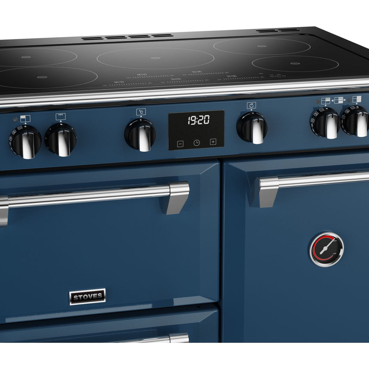 Stoves Richmond Deluxe ST DX RICH D900Ei TCH TBL Electric Range Cooker with Induction Hob - Thunder Blue - A-A Rated