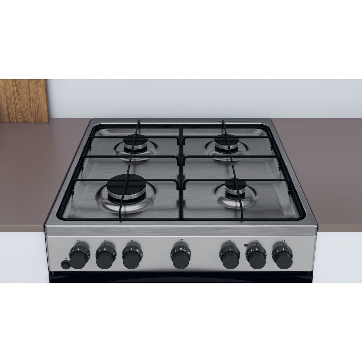 Indesit IS67G5PHX-UK Dual Fuel Cooker - Inox - A Rated