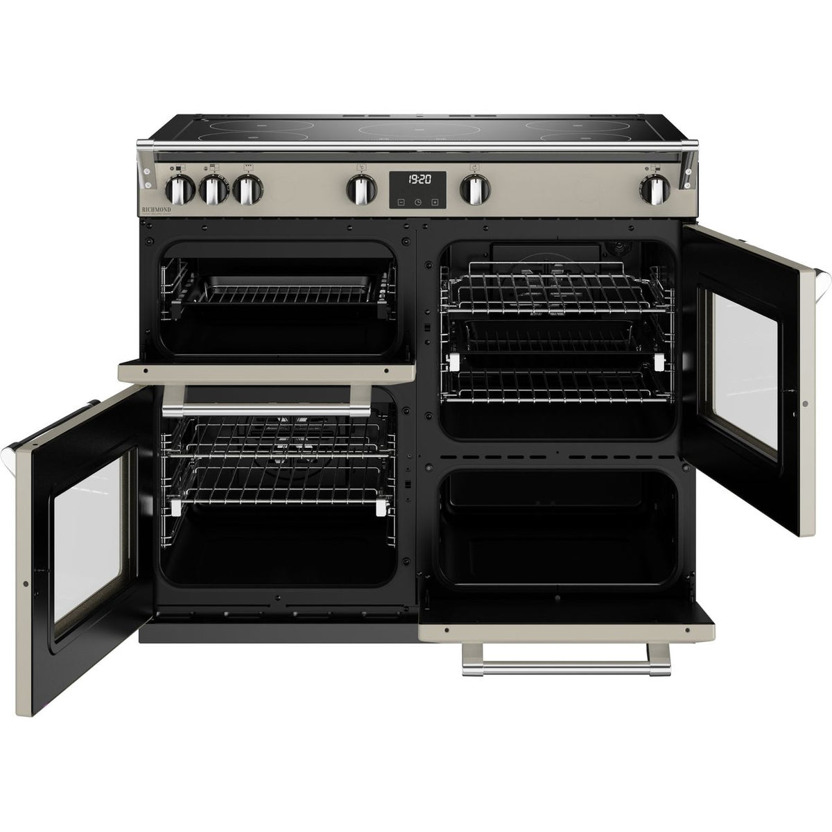 Stoves Richmond Deluxe ST DX RICH D1000Ei TCH PMU Electric Range Cooker with Induction Hob - Porcini Mushroom - A Rated