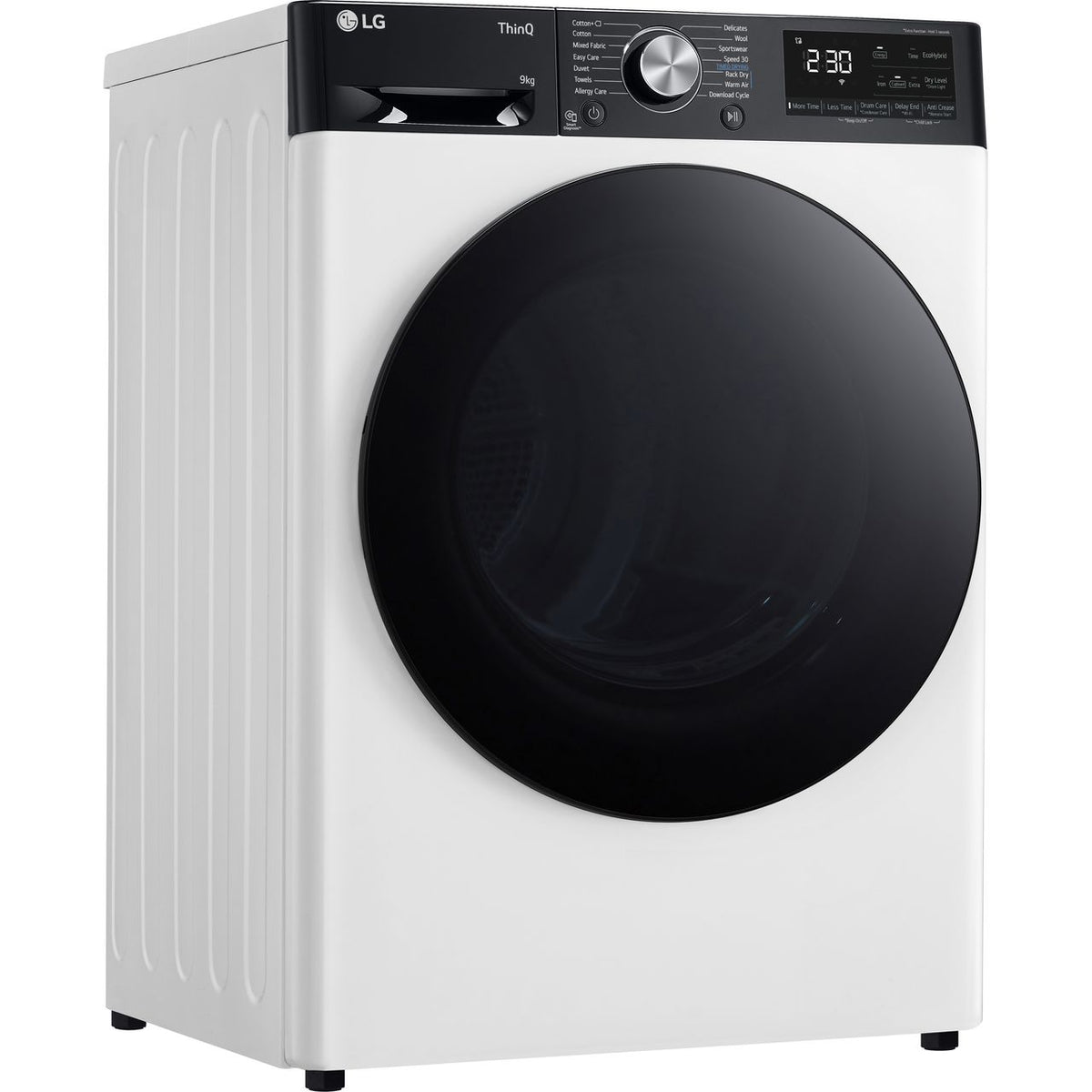 LG Dual Dry™ FDV909WN Wifi Connected 9Kg Heat Pump Tumble Dryer - White - A+++ Rated