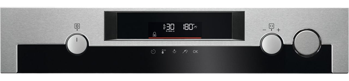 AEG 7000 SteamCrisp® BSE577261M Built In Electric Single Oven with Pyrolytic Cleaning - Black - Stainless Steel - A+ Rated