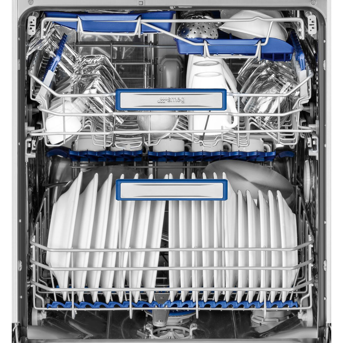 Smeg DI324AQ Fully Integrated Standard Dishwasher - Silver Control Panel - A Rated