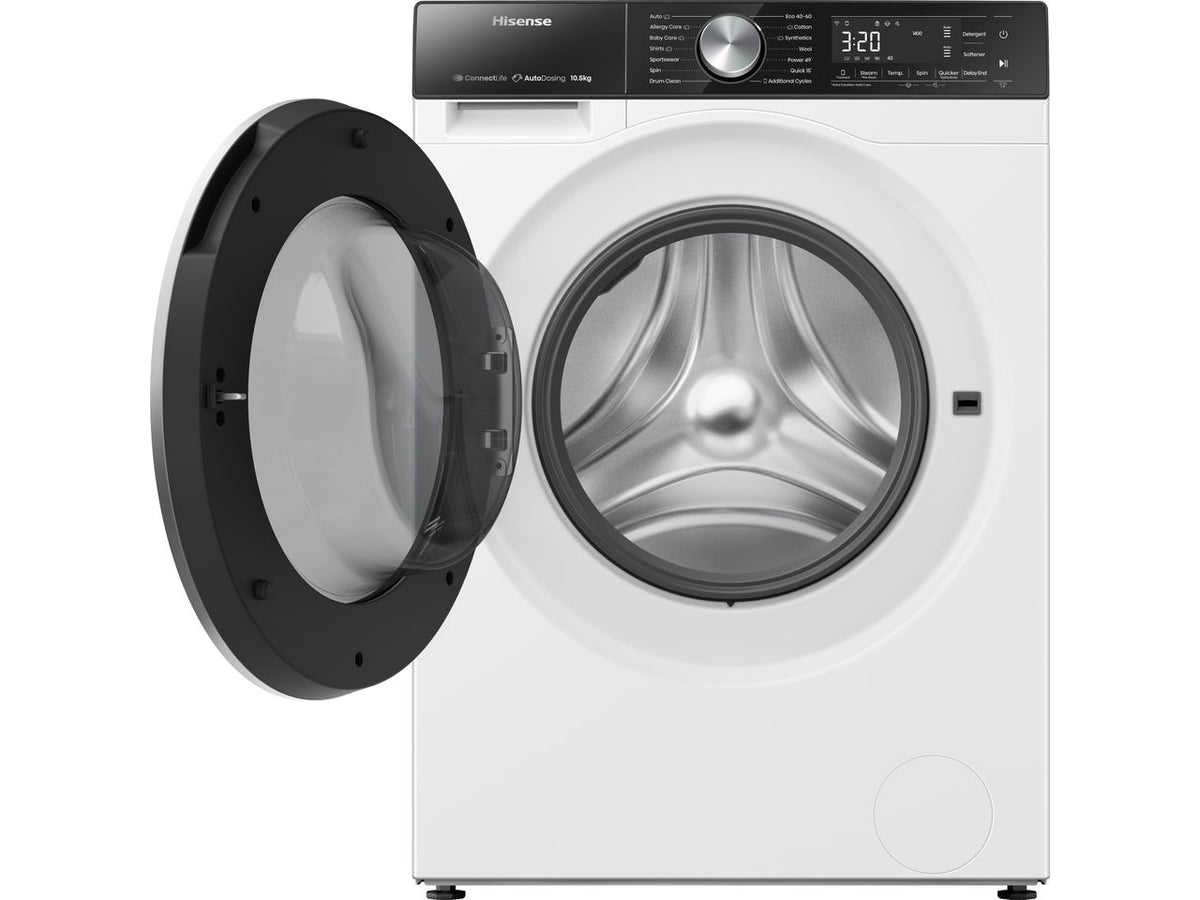 Hisense 5S Series WF5S1045BW 10kg Washing Machine with 1400 rpm - White - A Rated