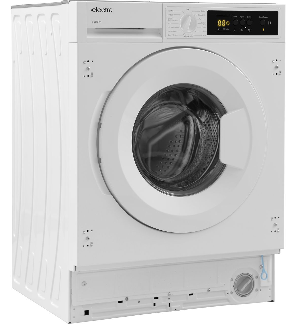 Electra W1251CT0IN Integrated 8kg Washing Machine with 1200 rpm - White - D Rated