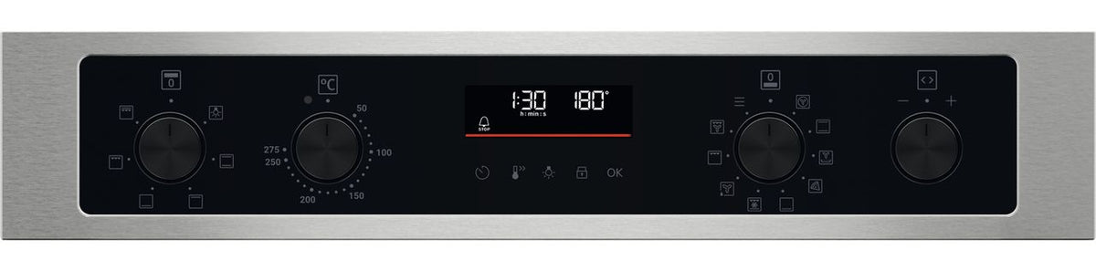 Zanussi Series 40 AirFry ZKCNA7XN Built In Electric Double Oven - Black - Stainless Steel - A Rated