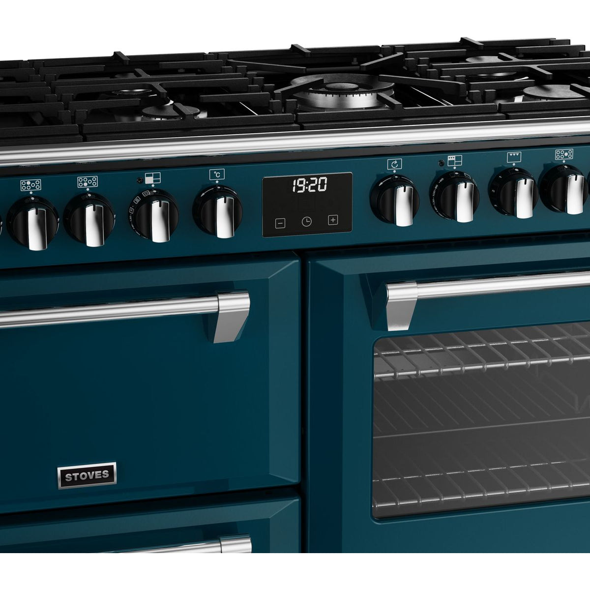 Stoves Richmond Deluxe ST DX RICH D1000DF KTE Dual Fuel Range Cooker - Kingfisher Teal - A Rated