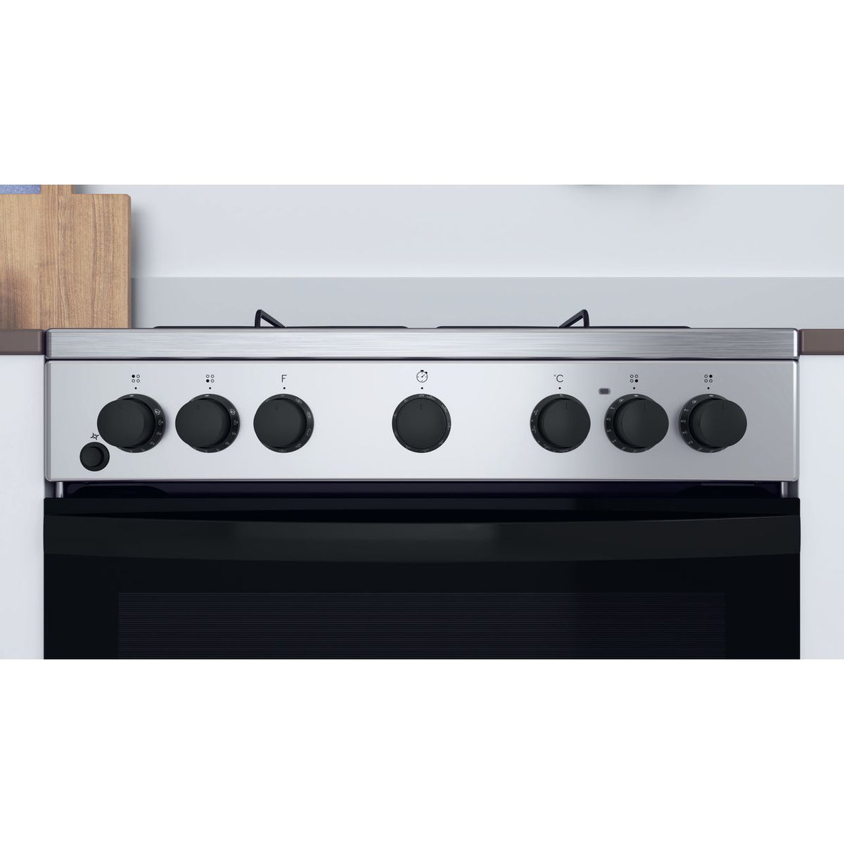 Indesit IS67G5PHX-UK Dual Fuel Cooker - Inox - A Rated