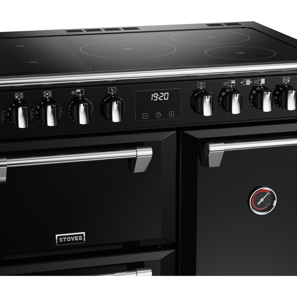 Stoves Richmond Deluxe ST DX RICH D900Ei RTY BK 90cm Electric Range Cooker with Induction Hob - Black - A Rated