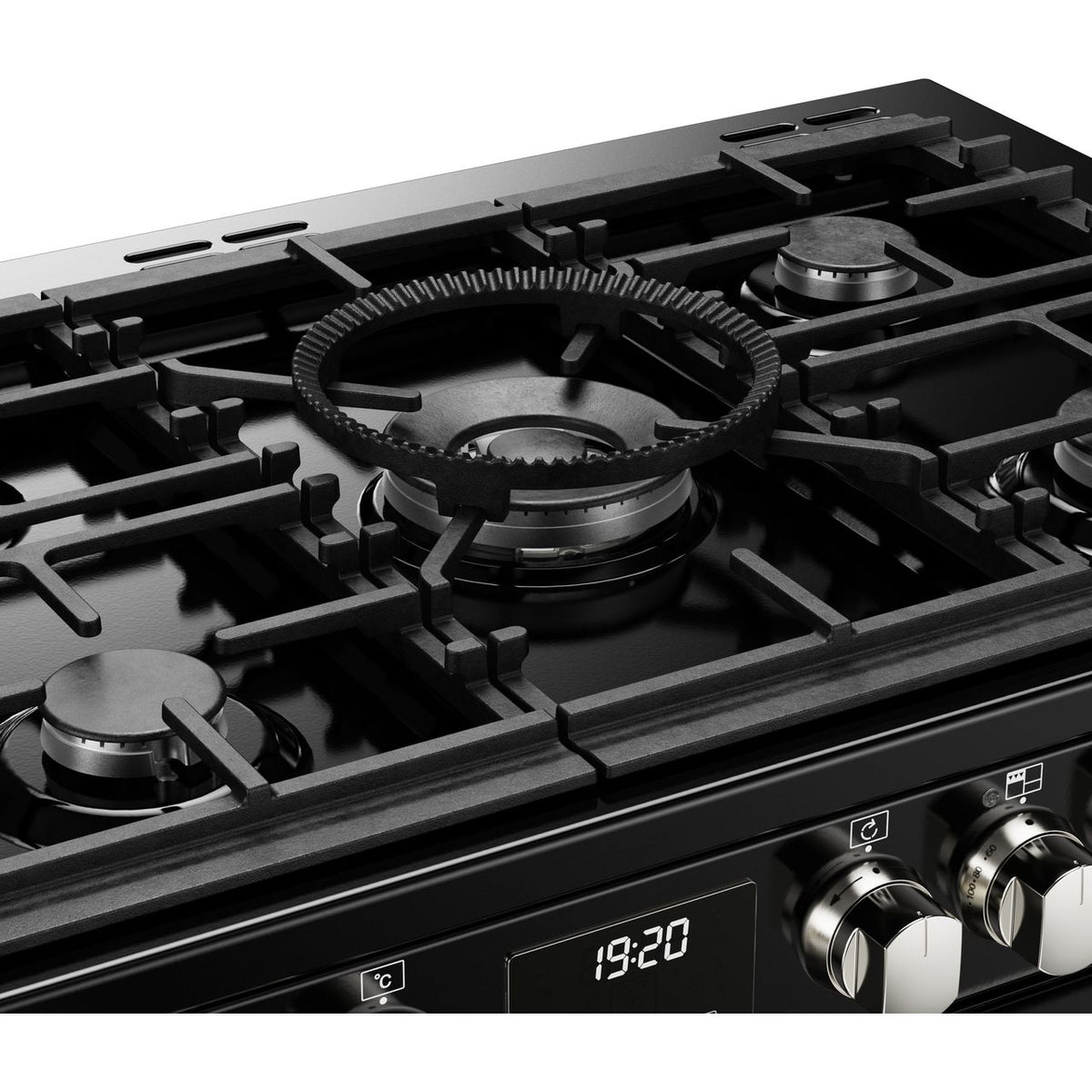 Stoves Sterling Deluxe ST DX STER D1100DF BK 110cm Dual Fuel Range Cooker - Black - A-A-A Rated