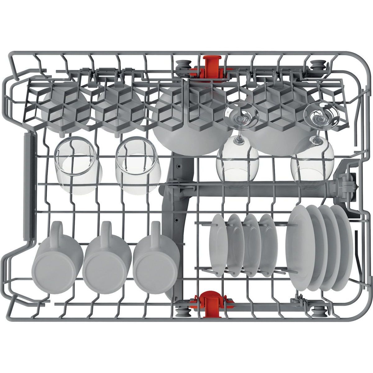 Hotpoint HI9C3M19CSUK Integrated Slimline Dishwasher - Silver Control Panel - F Rated