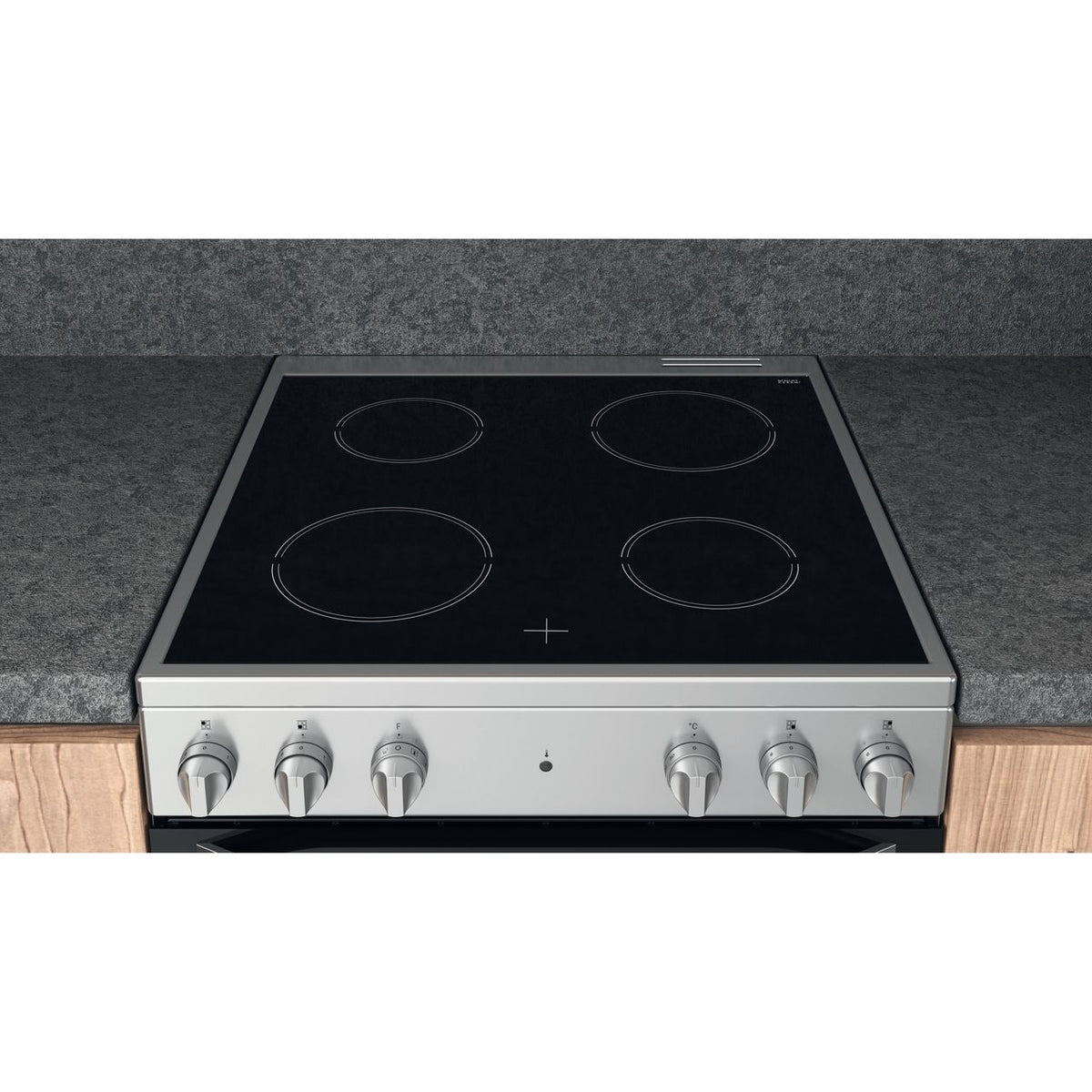 Hotpoint HS67V5KHX-UK Electric Cooker with Ceramic Hob - Inox - A Rated