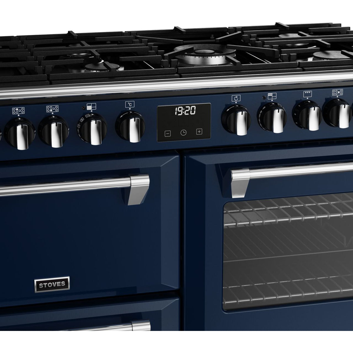 Stoves Richmond Deluxe ST DX RICH D1000DF MBL Dual Fuel Range Cooker - Midnight Blue - A Rated