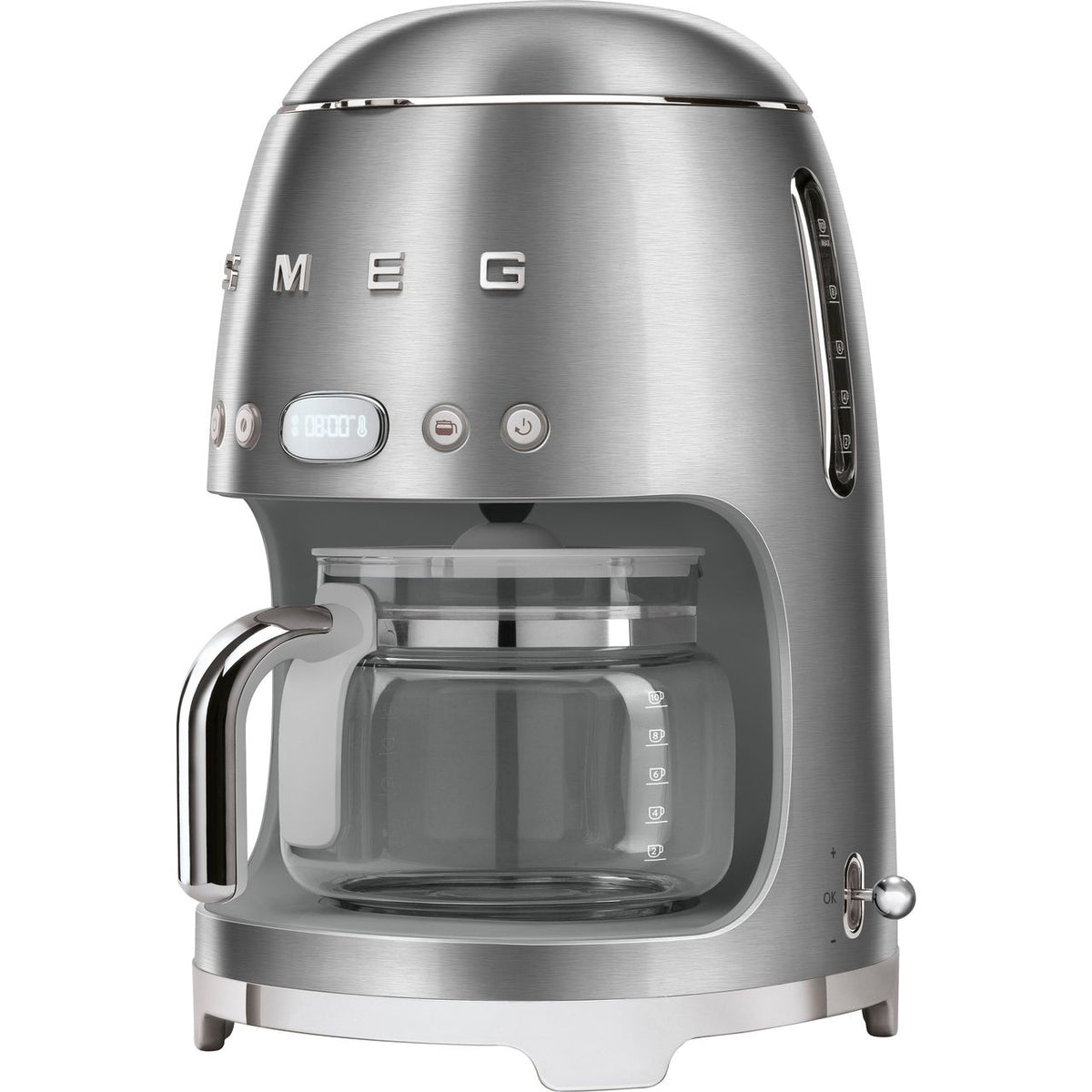 Smeg 50's Retro DCF02SSUK Filter Coffee Machine with Timer - Stainless Steel