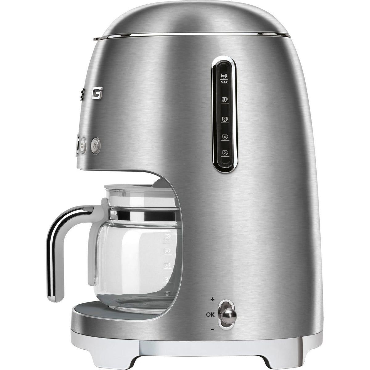 Smeg 50's Retro DCF02SSUK Filter Coffee Machine with Timer - Stainless Steel