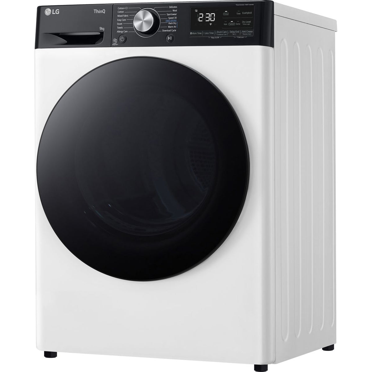 LG Dual Dry™ FDV909WN Wifi Connected 9Kg Heat Pump Tumble Dryer - White - A+++ Rated