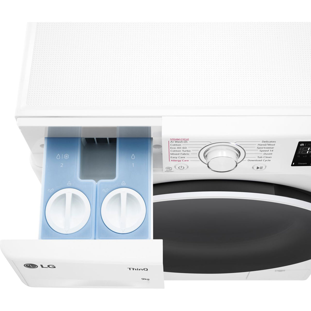 LG EZDispense™ F4Y509WWLA1 9kg Washing Machine with 1400 rpm - White - A Rated