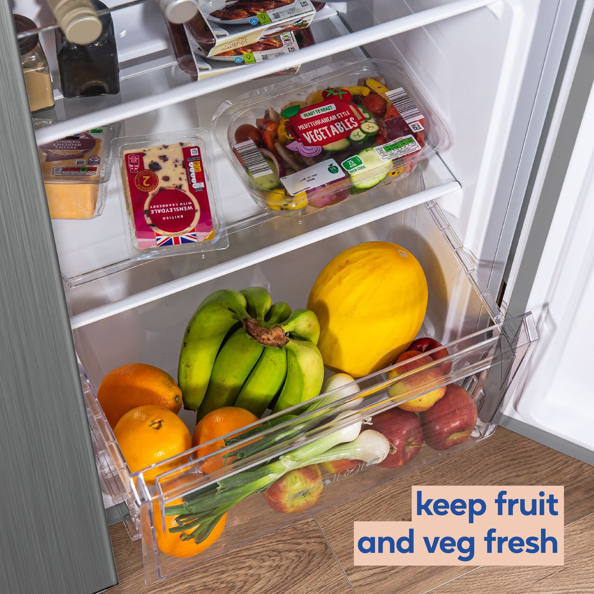 Russell Hobbs RH90AFF201SS Total No Frost American Fridge Freezer - Stainless Steel - E Rated