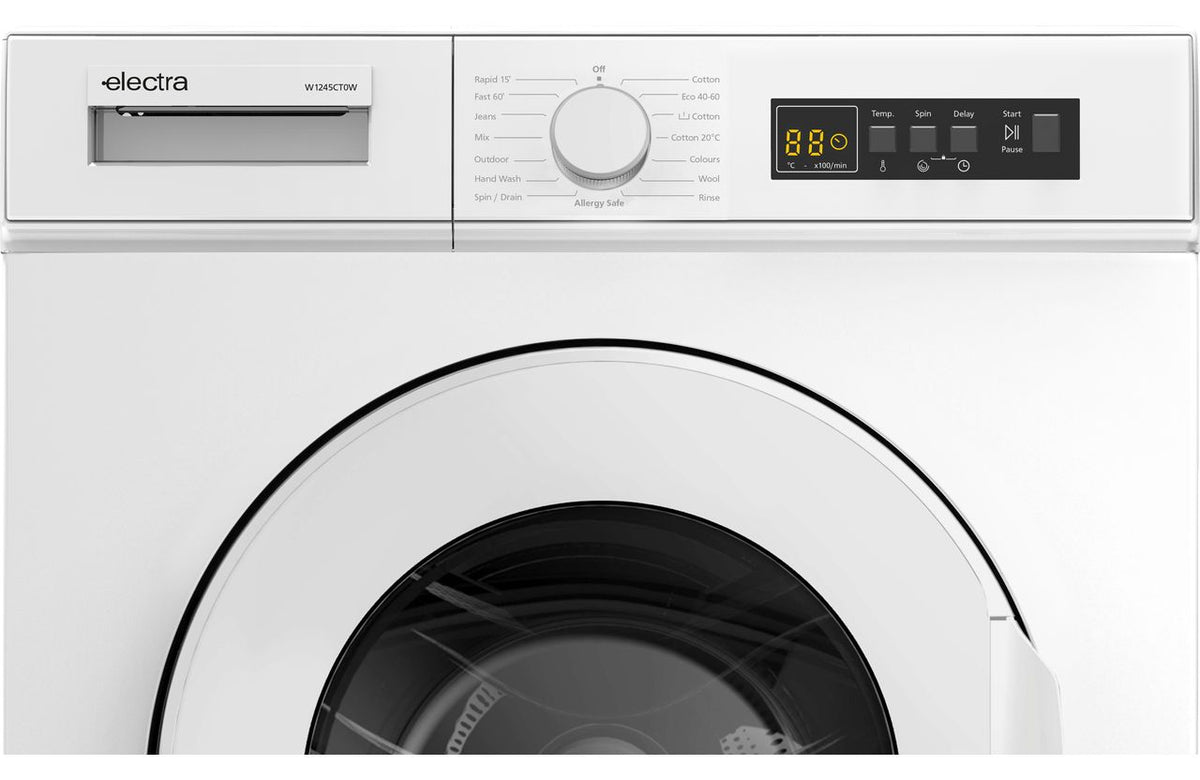 Electra W1245CT0W 7kg Washing Machine with 1200 rpm - White - D Rated