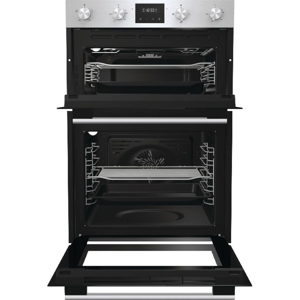 Hisense BI6095HIXUK Built In Electric Double Oven and Induction Hob Pack - Stainless Steel - Black - A-A Rated