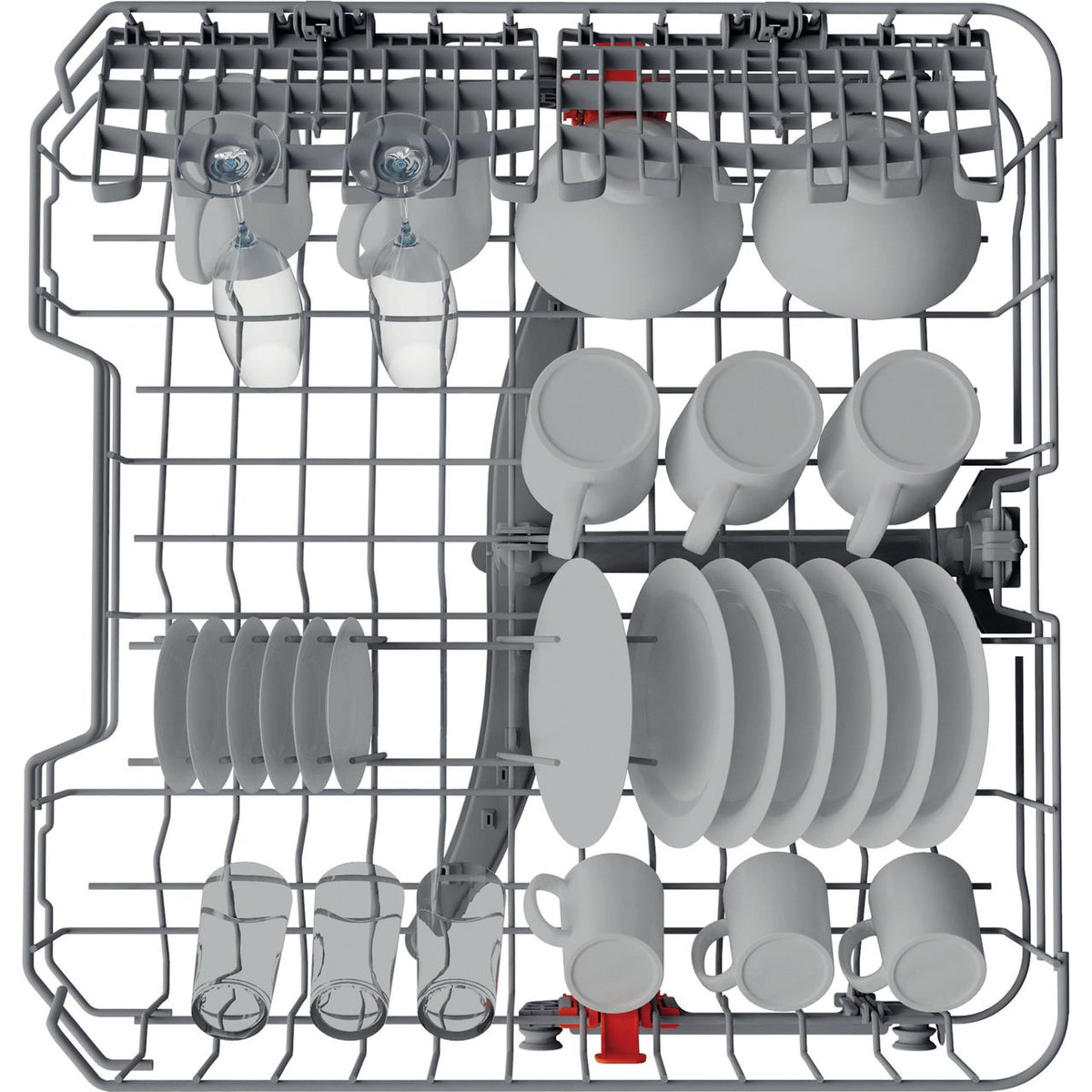 Hotpoint H3BL626BUK Semi Integrated Standard Dishwasher - Black Control Panel - E Rated