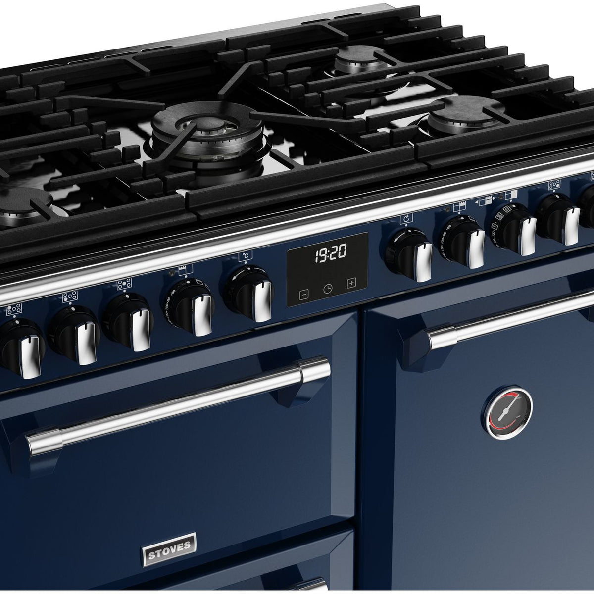 Stoves Richmond Deluxe ST DX RICH D900DF MBL Dual Fuel Range Cooker - Midnight Blue - A Rated