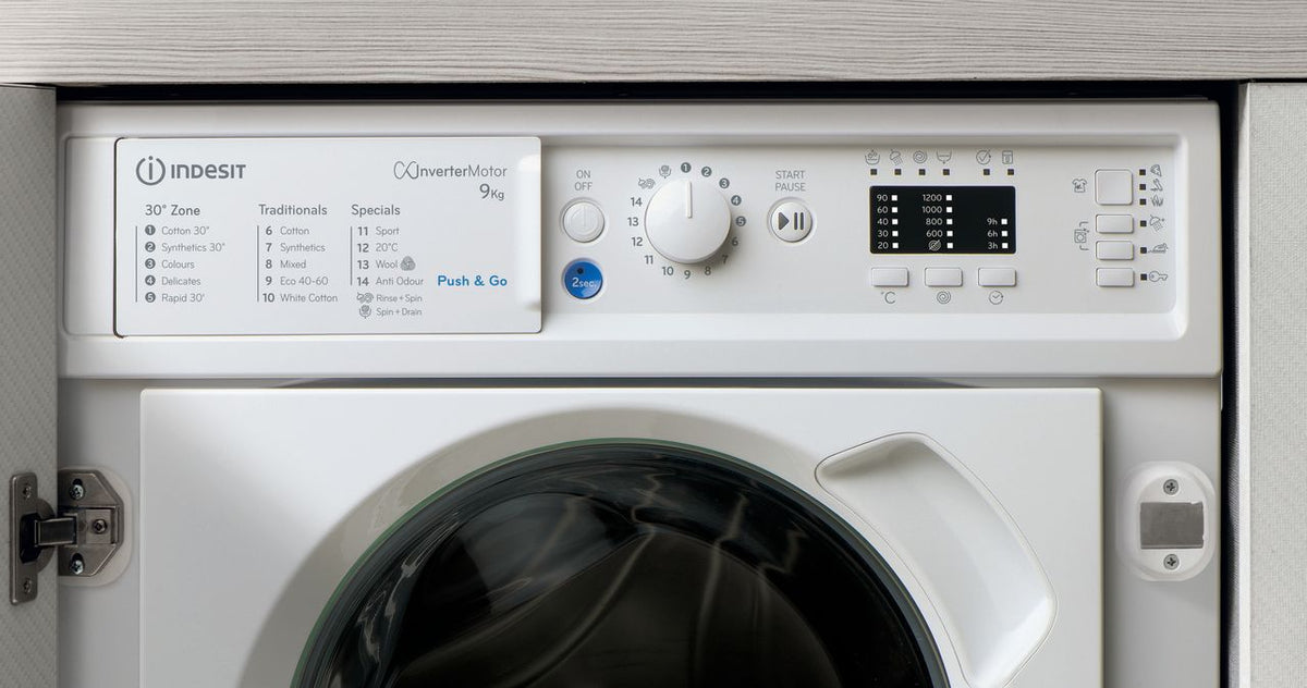 Indesit BIWMIL91485UK Integrated 9kg Washing Machine with 1400 rpm - White - B Rated