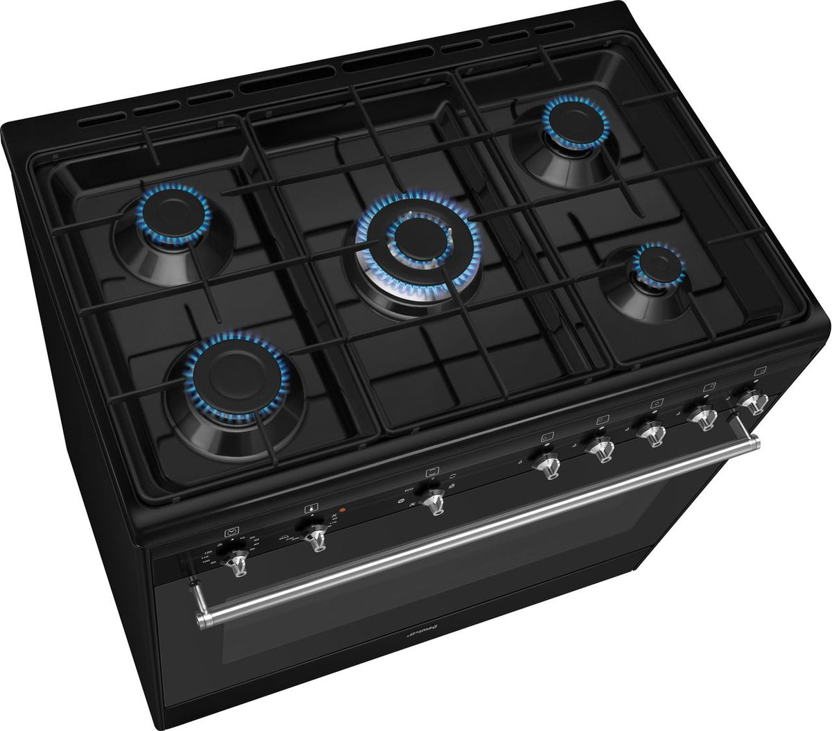 Smeg Concert CX91GMBL Dual Fuel Range Cooker - Black - A Rated