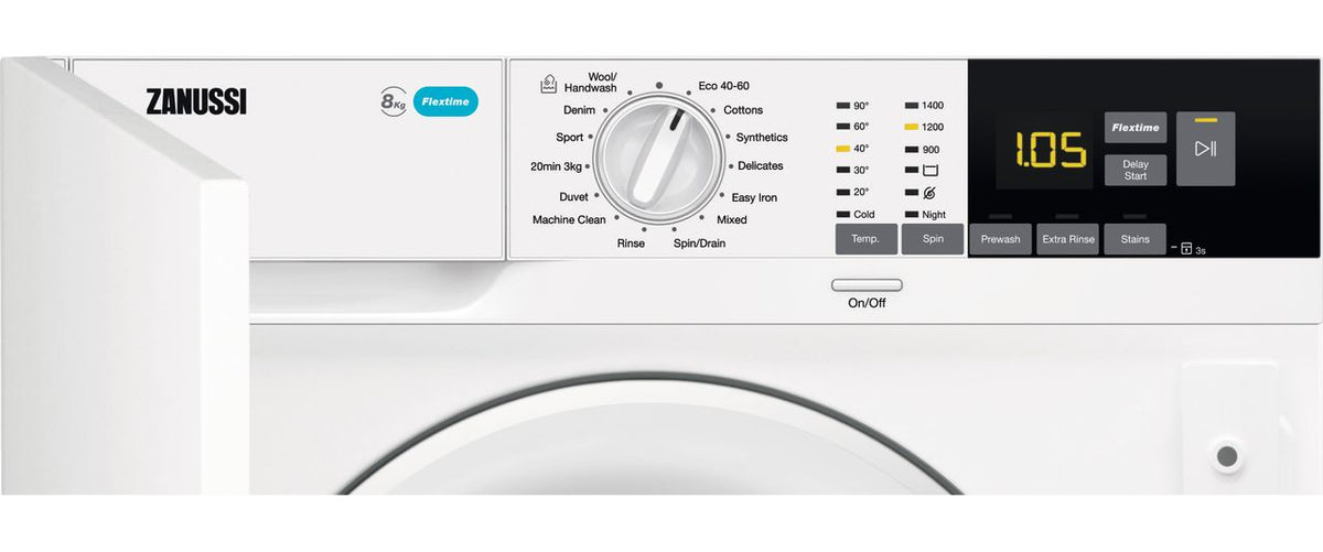 Zanussi ZW84PCBI Integrated 8kg Washing Machine with 1400 rpm - White - B Rated