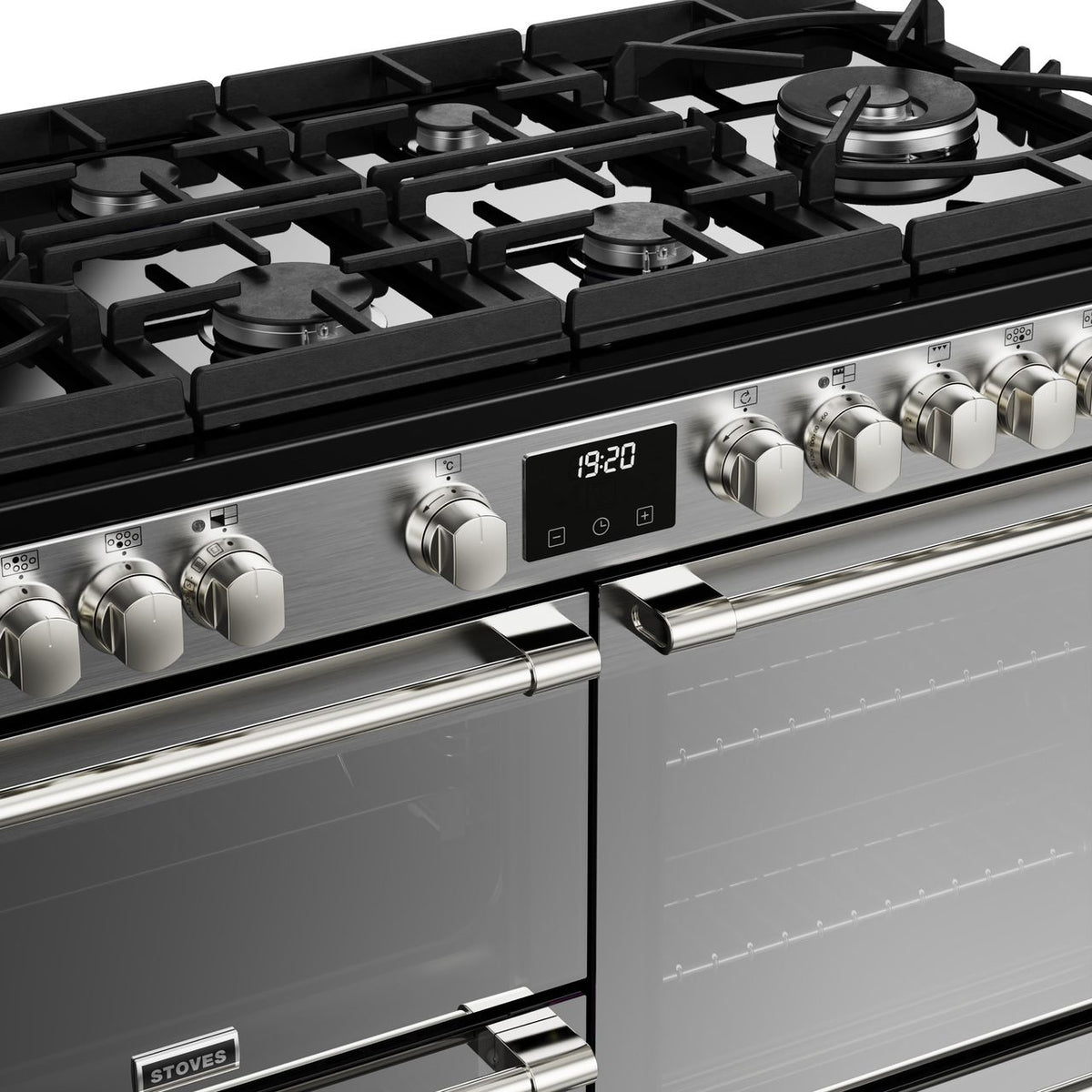 Stoves Sterling Deluxe ST DX STER D1100DF GTG SS Dual Fuel Range Cooker - Stainless Steel - A-A-A Rated