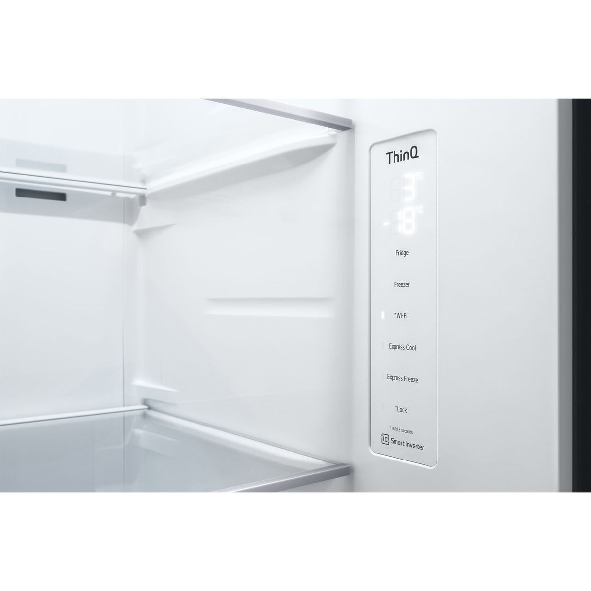 LG InstaView™ GSVV80PYLL Wifi Connected Frost Free American Fridge Freezer - Prime Silver - E Rated