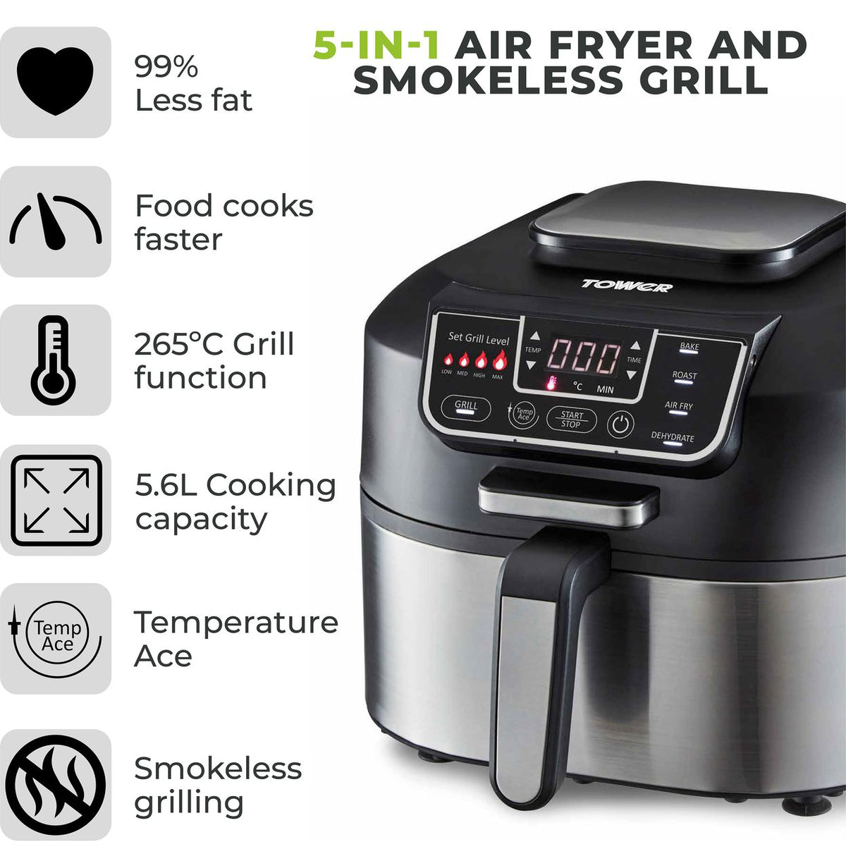 Tower Vortx T17086 Air Fryer - Black