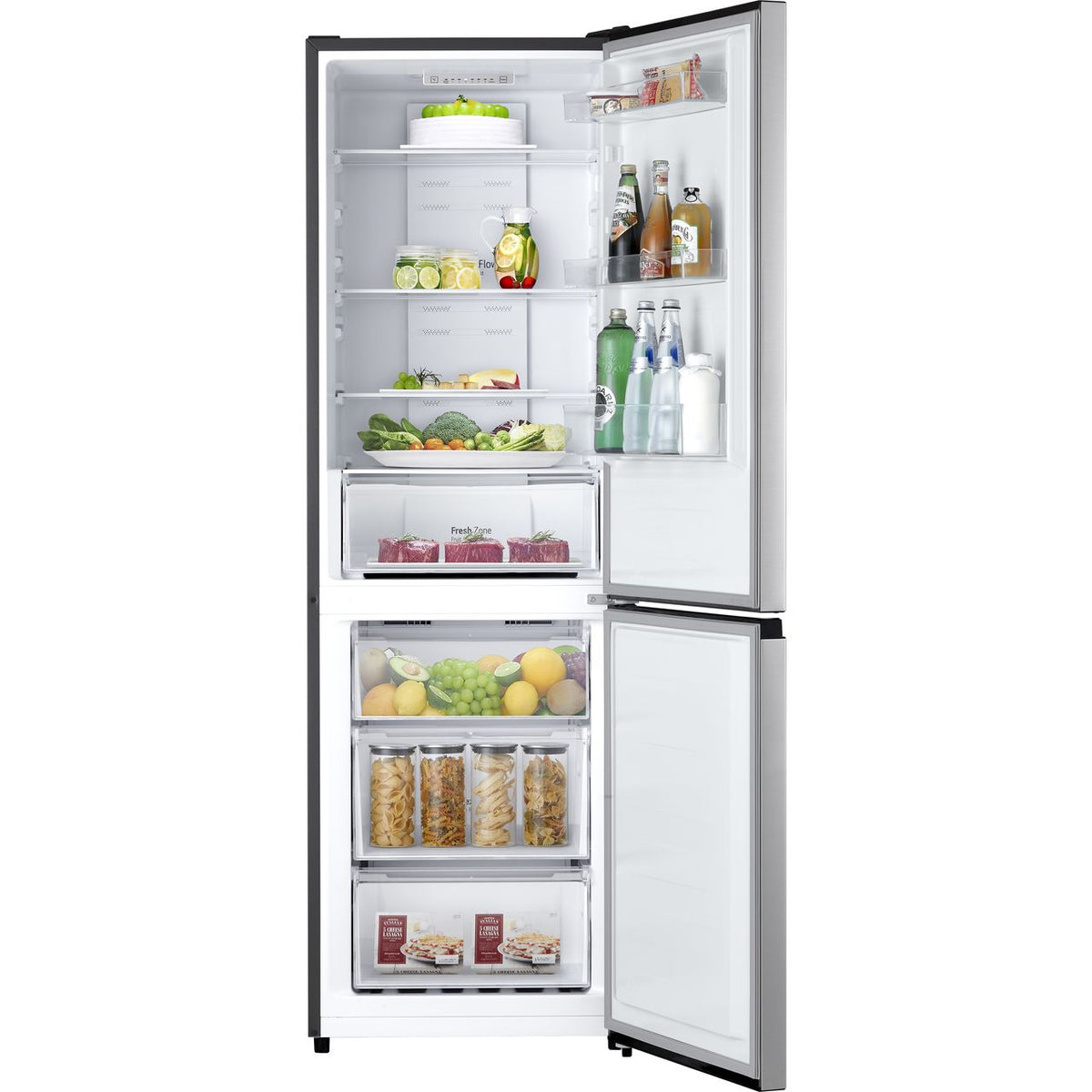 LG GBM21HSADH 60-40 Total No Frost Fridge Freezer - Silver - D Rated