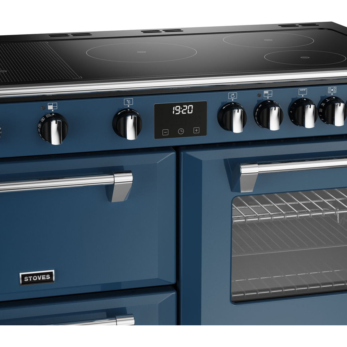 Stoves Richmond Deluxe ST DX RICH D1100Ei RTY TBL Electric Range Cooker with Induction Hob - Thunder Blue - A Rated