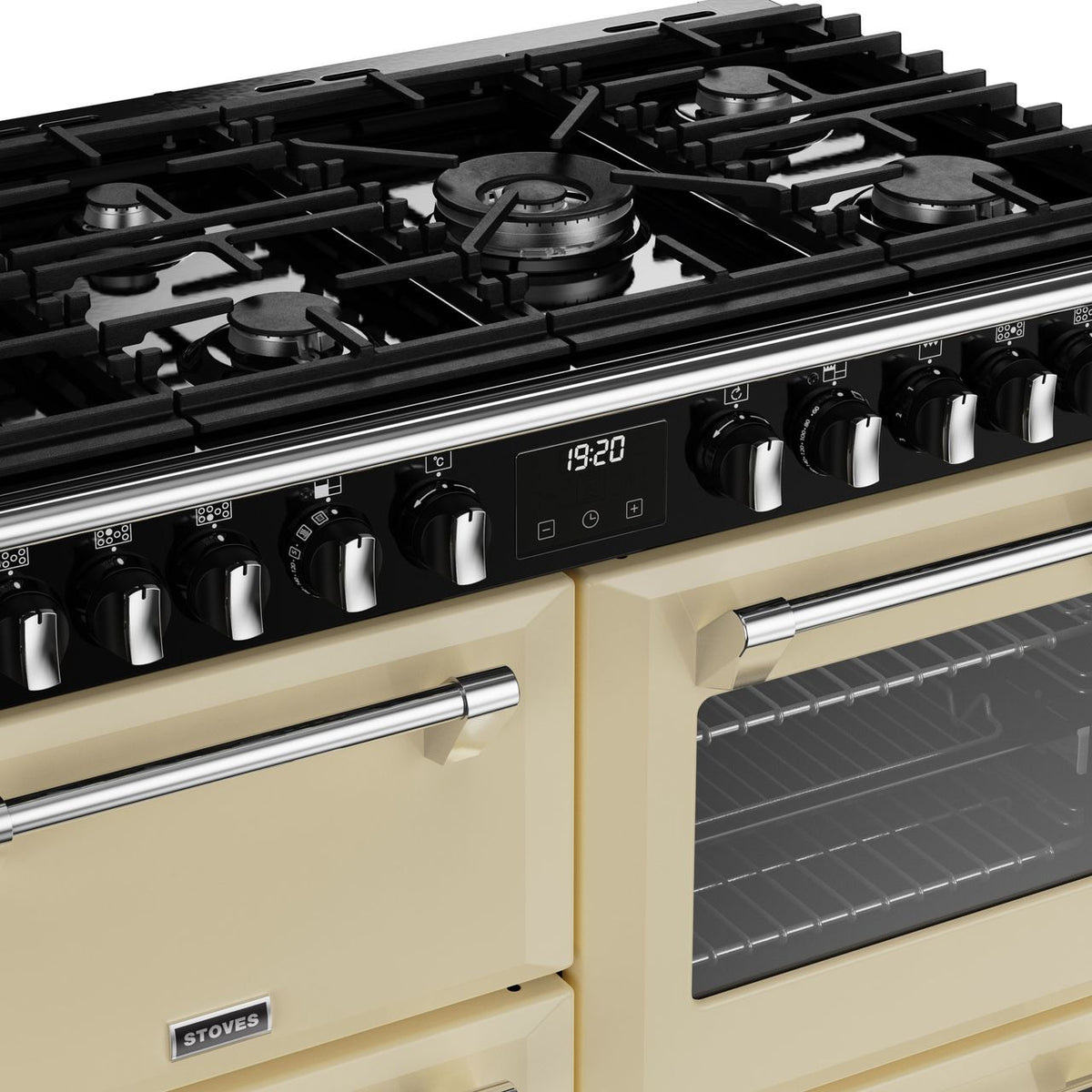 Stoves Richmond Deluxe ST DX RICH D1000DF CC 100cm Dual Fuel Range Cooker - Cream - A Rated