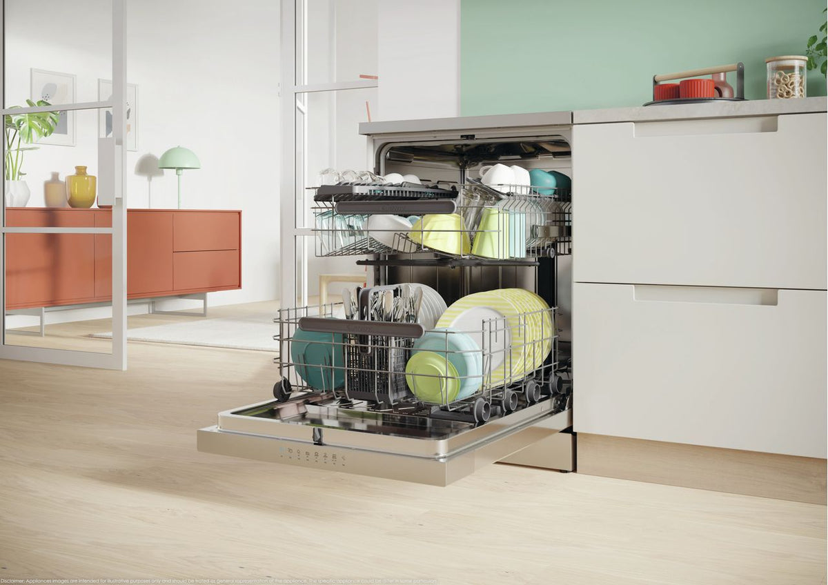 Candy CF5C7F0X Wifi Connected Standard Dishwasher - Stainless Steel - C Rated